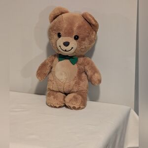 Gund Kraft Peanut Butter Bear 10" Plush Stuffed Teddy Green Bow Tie
